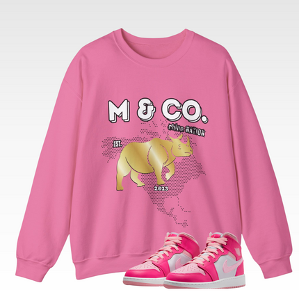 M & Co. Rhino Nation Classic Sweatshirt Girls